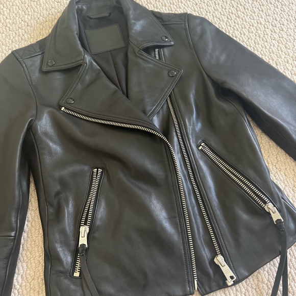 NWOT- All Saints Leather Jacket - Picture 3 of 7